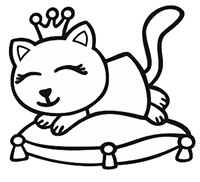 Котик на подушке